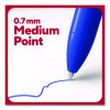 Quick Dry Gel Pen, Retractable, Medium 0.7 Mm, Blue Ink, Blue Barrel, 5/Pack