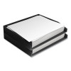 Side-Load Stackable Plastic Document Tray, 1 Section, Letter-Size, 12.24 X 9.8 X 1.75, Black, 2/Pack
