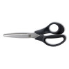 Stainless Steel Scissors, 8" Long, 3.58" Cut Length, Straight Assorted Color Handles, 2/Pack