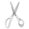 Stainless Steel Scissors, 8" Long, 3.58" Cut Length, Straight Assorted Color Handles, 2/Pack
