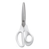 Stainless Steel Scissors, 8" Long, 3.58" Cut Length, Straight Assorted Color Handles, 2/Pack