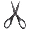 Non-Stick Titanium-Coated Scissors, 5" Long, 2.36" Cut Length, Straight Black/Gray Handle, Gun-Metal Gray Blades
