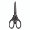 Non-Stick Titanium-Coated Scissors, 5" Long, 2.36" Cut Length, Straight Black/Gray Handle, Gun-Metal Gray Blades