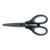 Non-Stick Titanium-Coated Scissors, 5" Long, 2.36" Cut Length, Straight Black/Gray Handle, Gun-Metal Gray Blades
