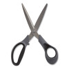 Non-Stick Titanium-Coated Scissors, 8" Long, 3.86" Cut Length, Straight Gray/Black Handle, Gun-Metal Gray Blades, 2/Pack