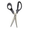 Non-Stick Titanium-Coated Scissors, 8" Long, 3.86" Cut Length, Straight Gray/Black Handle, Gun-Metal Gray Blades, 2/Pack