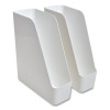 Plastic Magazine File, 4.28 X 10.47 X 11.7, White, 2/Pack
