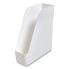 Plastic Magazine File, 4.28 X 10.47 X 11.7, White, 2/Pack