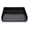 Side-Load Stackable Plastic Document Tray, 1 Section, Letter-Size, 12.63 X 9.72 X 3.01, Black, 2/Pack