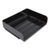 Side-Load Stackable Plastic Document Tray, 1 Section, Letter-Size, 12.63 X 9.72 X 3.01, Black, 2/Pack