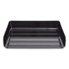 Side-Load Stackable Plastic Document Tray, 1 Section, Letter-Size, 12.63 X 9.72 X 3.01, Black, 2/Pack