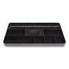 Shallow Plastic Drawer Organizer, 13 Compartments, 9.11 X 14.11 X 1.24, Black