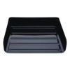 Side-Load Stackable Plastic Document Tray, 1 Section, Letter-Size, 12.63 X 9.72 X 3.01, Black, 6/Pack