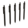 Quick Dry Gel Pen, Retractable, Bold 1 Mm, Black Ink, Black Barrel, 5/Pack