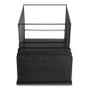 Wire Mesh Combination Organizer, Incline Sorter/Hanging File, 4 Sections, Letter-Size, 11.81 X 20.28 X 11.81, Matte Black
