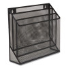 Wire Mesh Incline Sorter, Enclosed Design, 3 Sections, Letter-Size, 13.78 X 16.61 X 12.4, Matte Black