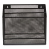 Wire Mesh Incline Sorter, Enclosed Design, 3 Sections, Letter-Size, 13.78 X 16.61 X 12.4, Matte Black