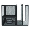 Five Compartment Wire Mesh Accessory Holder, 5.9 X 6.29 X 5.11, Black
