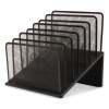 Wire Mesh Incline Sorter, Open Design, 5 Sections, Letter-Size, 7.72 X 11.65 X 10.83, Matte Black