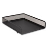 Front-Load Stackable Wire Mesh Document Tray, 1 Section, Letter-Size, 9.37 x 12.48 x 2.32, Matte Black