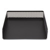 Front-Load Stackable Wire Mesh Document Tray, 1 Section, Letter-Size, 9.37 x 12.48 x 2.32, Matte Black