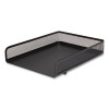 Front-Load Stackable Wire Mesh Document Tray, 1 Section, Letter-Size, 9.37 x 12.48 x 2.32, Matte Black