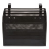 Wire Mesh Incline Sorter, Enclosed Design, 4 Sections, Letter-Size, 12.99 X 6.49 X 10.15, Matte Black