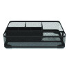 Mesh Drawer Organizer, Seven Compartment, 9.76 X 7.48 X 2.68, Black