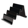Four Compartment Business Card Holder, Holds 100 Cards, 3.9 X 6.3 X 4, Plastic, Black