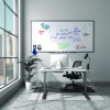 Magnetic Porcelain Dry Erase Board, 96" x 48", White Surface, Gray/Natural Aluminum Frame