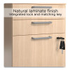Essentials Three-Drawer Mobile Pedestal File, 2 Box/1 Legal/Letter-Size File Drawers, Natural, 15.6" x 21.3" x 24.3"