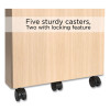 Essentials Three-Drawer Mobile Pedestal File, 2 Box/1 Legal/Letter-Size File Drawers, Natural, 15.6" x 21.3" x 24.3"