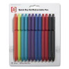 Quick Dry Gel Pen, Retractable, Medium 0.7 Mm, Assorted Ink And Barrel Colors, 12/Pack