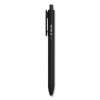 Quick Dry Gel Pen, Retractable, Medium 0.7 Mm, Black Ink, Black Barrel, Dozen