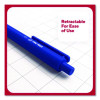Quick Dry Gel Pen, Retractable, Medium 0.7 Mm, Blue Ink, Blue Barrel, Dozen