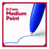 Quick Dry Gel Pen, Retractable, Medium 0.7 Mm, Blue Ink, Blue Barrel, Dozen