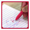 Quick Dry Gel Pen, Retractable, Medium 0.7 Mm, Red Ink, Red Barrel, Dozen