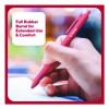 Quick Dry Gel Pen, Retractable, Medium 0.7 Mm, Red Ink, Red Barrel, Dozen
