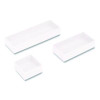 Three-Piece Plastic Drawer Organizer, 3.23 X 3.23 X 1.47, 6.26 X 3.23 X 1.47, 9.5 X 3.23 X 1.47, White, 3/Set