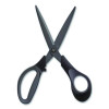 Non-Stick Titanium-Coated Scissors, 8" Long, 3.86" Cut Length, Straight Black/Gray Handle, Charcoal Black Blades, 2/Pack