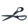 Non-Stick Titanium-Coated Scissors, 8" Long, 3.86" Cut Length, Straight Black/Gray Handle, Charcoal Black Blades, 2/Pack