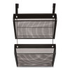 Wire Mesh Wall File, 2 Sections, Letter Size, 14.37" x 3.34", Black