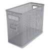 Wire Mesh Box-Style Vertical Document Organizer, 1 Section, Letter-Size, 5.79 X 12.4 X 10.16, Silver