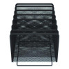 Wire Mesh Vertical Document Sorter, 7 Sections, Letter-Size, 8.54 X 15.43 X 8.77, Matte Black