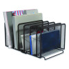 Wire Mesh Vertical Document Sorter, 7 Sections, Letter-Size, 8.54 X 15.43 X 8.77, Matte Black