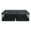 Three Compartment Stackable Wire Mesh Desk Organizer, 8.46 X 4.92 X 4.33, Black