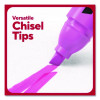 Tank Style Twin Tip Highlighters, Assorted Ink Colors, Chisel Tip, Assorted Barrel Colors, 3/Pack