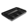 Seven-Compartment Expandable Plastic Drawer Organizer, 12.8 X 8.5 X 1.34, Black