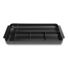 Seven-Compartment Expandable Plastic Drawer Organizer, 12.8 X 8.5 X 1.34, Black