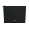 Moisture-Resistant Hanging Pocket File, 7 Sections, 1/5-Cut Tabs, Letter Size, Black
